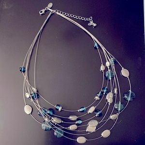Silver strand necklace